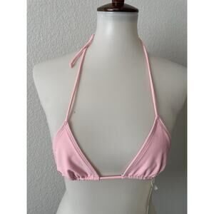 Mint Swim  Bikini Top Triangle Swimwear Pink NWT